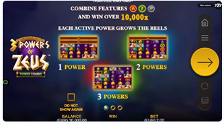 3 Powers of Zeus Power Combo Caratteristiche