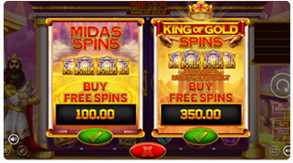 Midas King of Gold Acquista il bonus