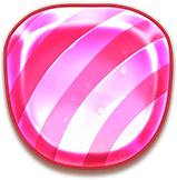 Candy Blitz Bombs Simbolo rosso rosa a strisce