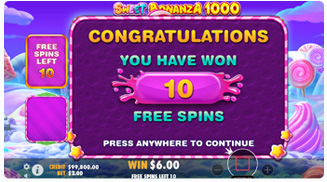 Sweet Bonanza 1000 Giri gratuiti